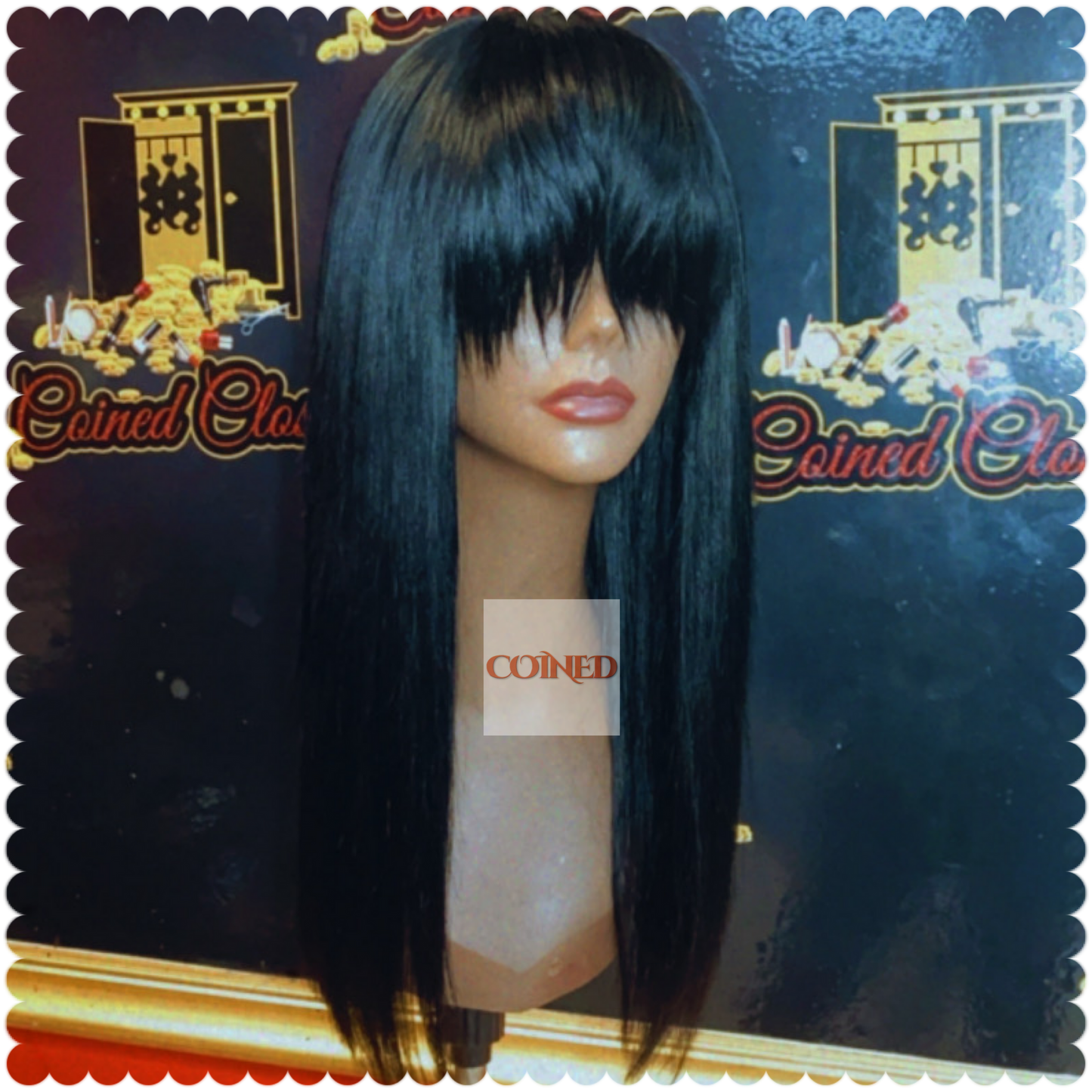 Long China Bang Wrap Wig GLUELESS