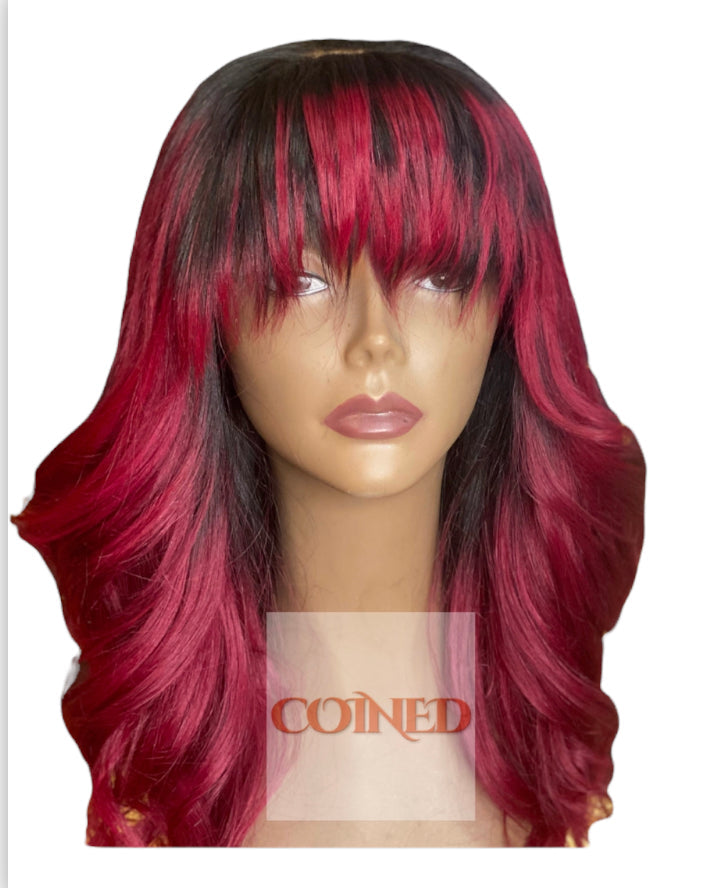 China Bang W Hand Curls Glueless Wig