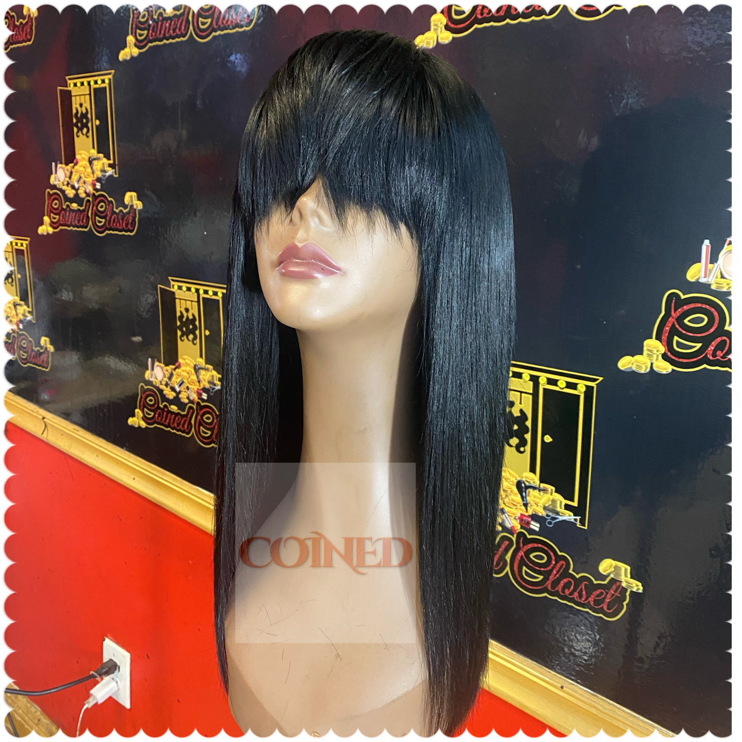 Long China Bang Wrap Wig GLUELESS